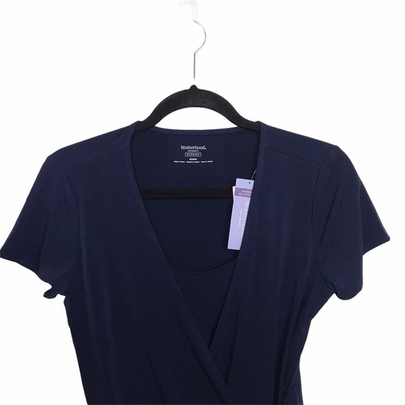 Motherhood Blue Pull Over Side Nursing Top - Picture 3 of 8
